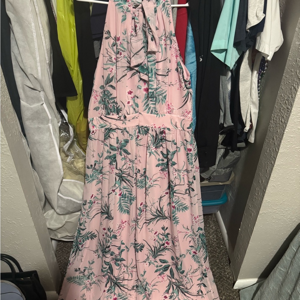 Bebe Pink Floral Maxi Dress